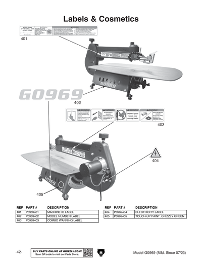Part Diagram for G0969