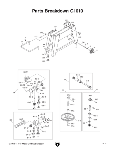 Part Diagram for G1010
