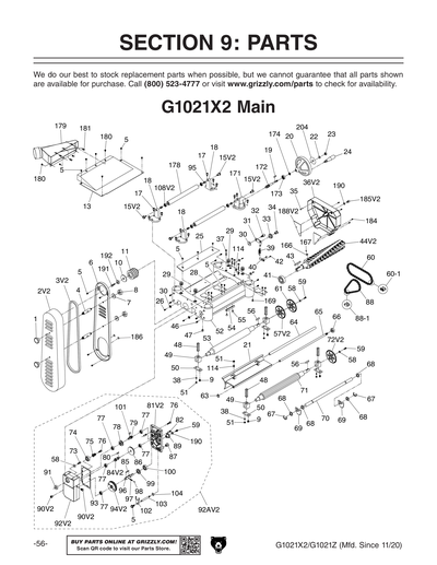 Part Diagram for G1021X2