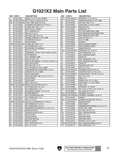 Part Diagram for G1021Z