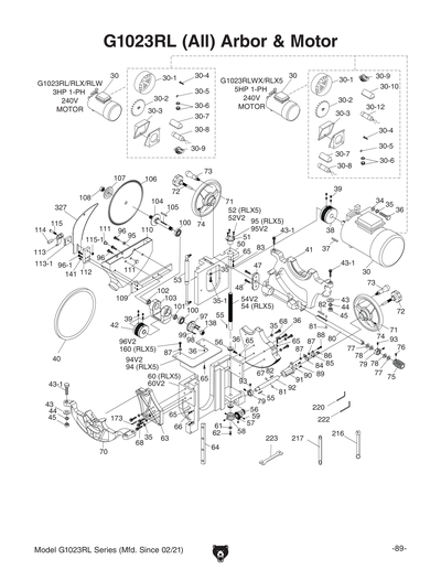Part Diagram for G1023RL