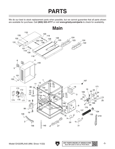 Part Diagram for G1023RLA40
