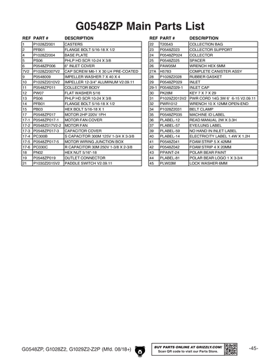 Part Diagram for G1028Z2