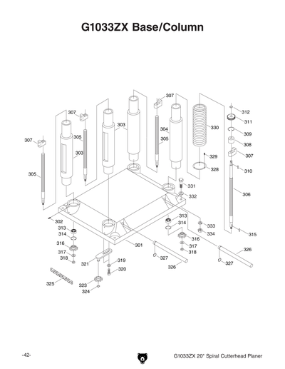 Parts for G1033ZX 20