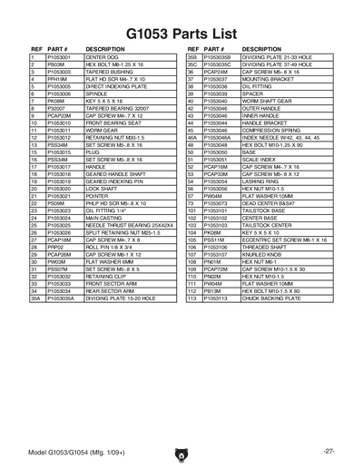 Part Diagram for G1054