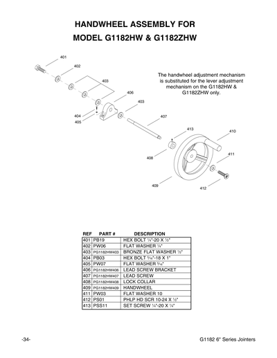 Part Diagram for G1182ZHW