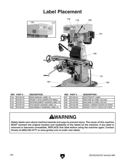 Part Diagram for G3102