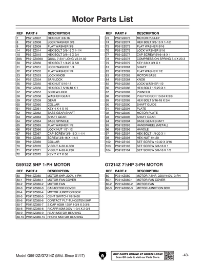 Part Diagram for G5912Z