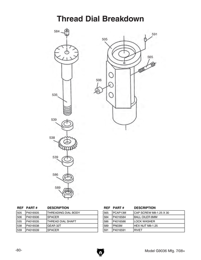 Part Diagram for G9036