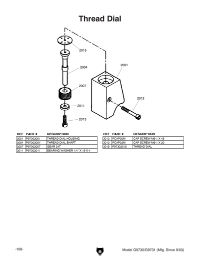 Parts for G9730 13