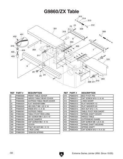 Part Diagram for G9860