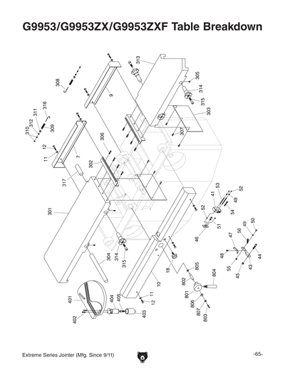 Part Diagram for G9953