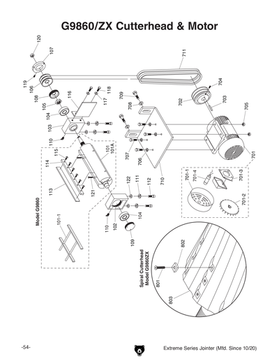 Parts for G9953ZX 16