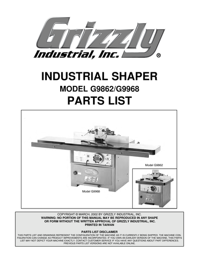 Part Diagram for G9968