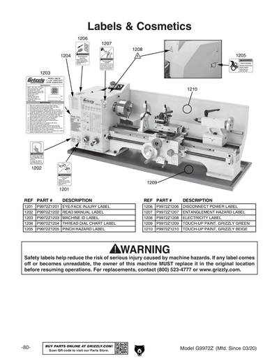 Mecthemeliyun2125ページ Parts for G9972Z 11