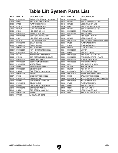 Part Diagram for G9979