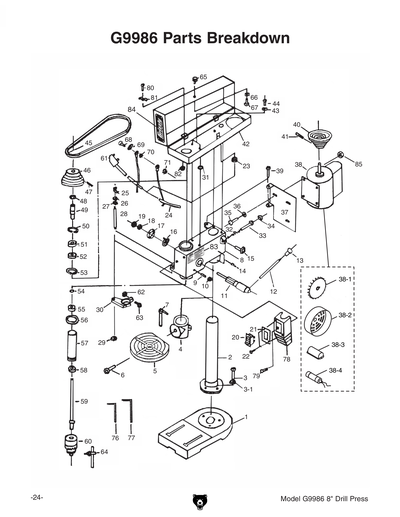 Part Diagram for G9986