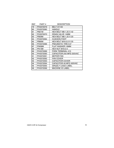 Part Diagram for H3372
