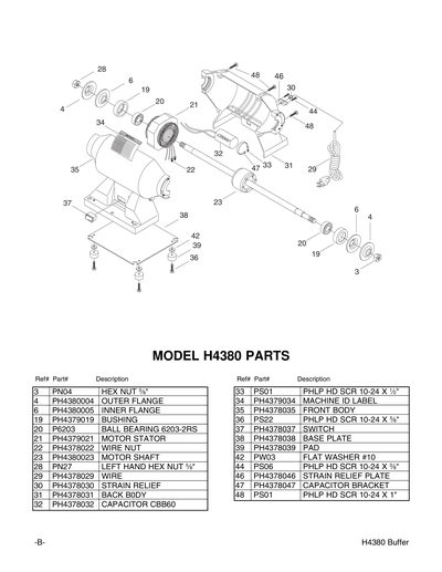 Part Diagram for H4380