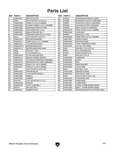 Part Diagram for H8375