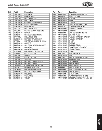 Part Diagram for M1018