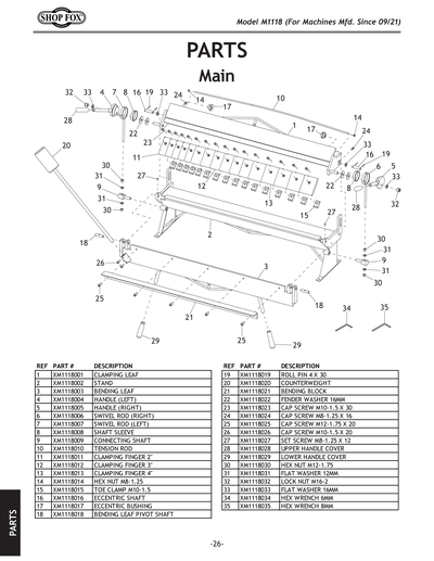 Part Diagram for M1118