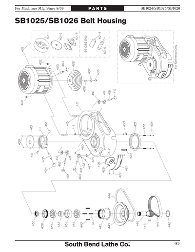 Part Diagram for SB1025F