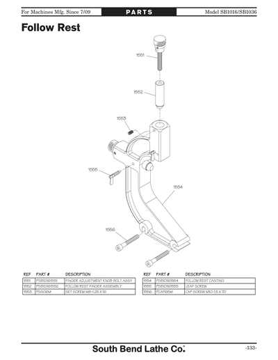 Part Diagram for SB1036