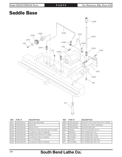 Part Diagram for SB1038F