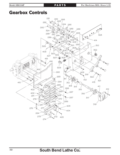 Part Diagram for SB1114F