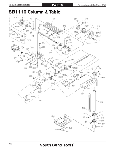 Part Diagram for SB1116