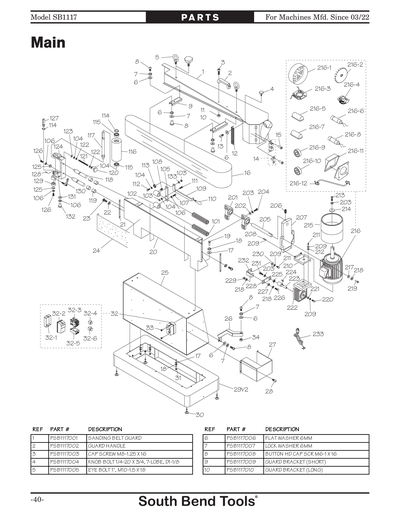 Part Diagram for SB1117