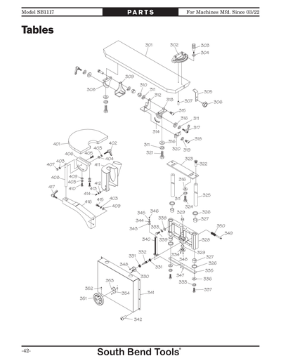 Part Diagram for SB1117