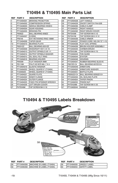 Part Diagram for T10495