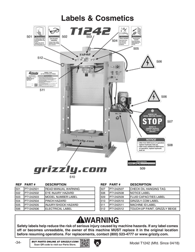 Part Diagram for T1242
