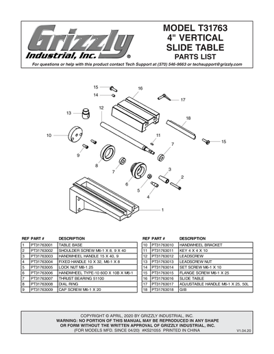 Part Diagram for T31763