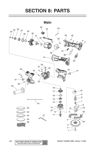 Part Diagram for T33305