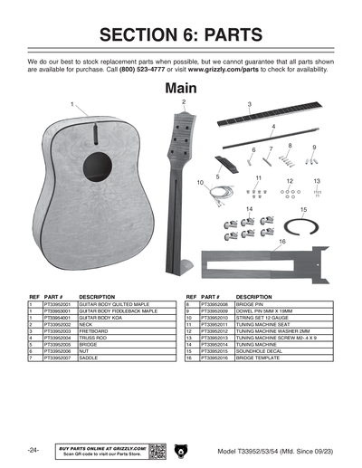 Part Diagram for T33952