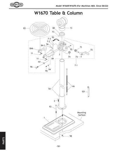 Part Diagram for W1669