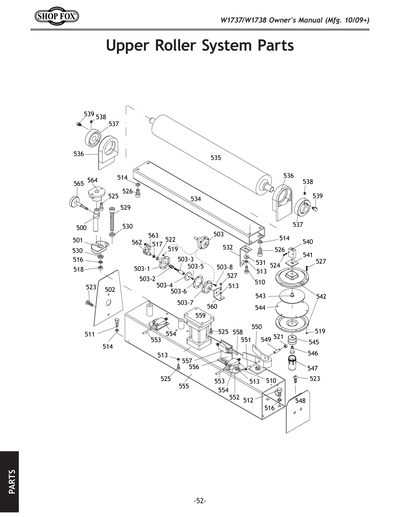 Parts for W1737 37