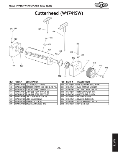 Part Diagram for W1741SW