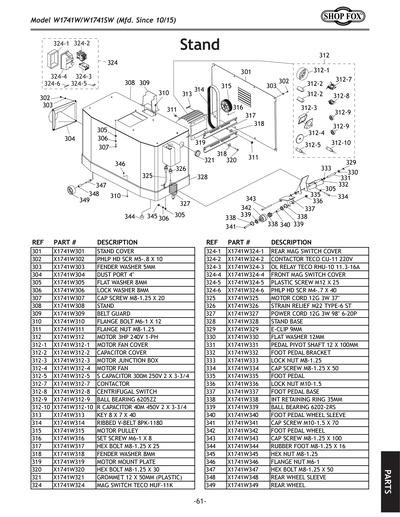 Part Diagram for W1741SW