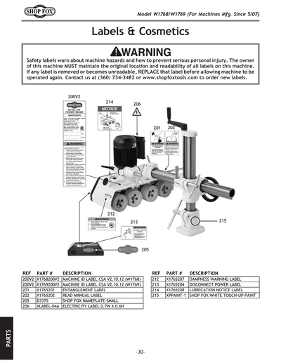 Part Diagram for W1768