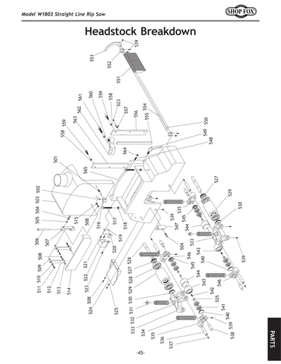 Part Diagram for W1803