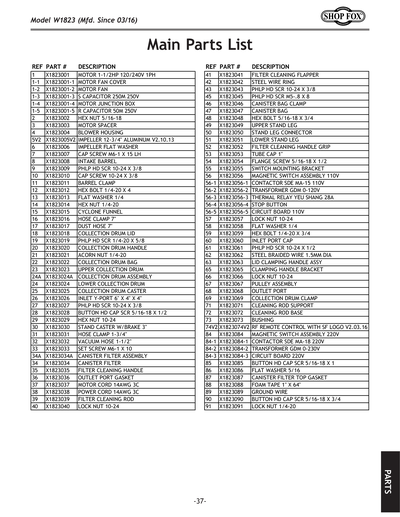 Part Diagram for W1823