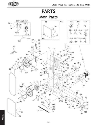 Part Diagram for W1825