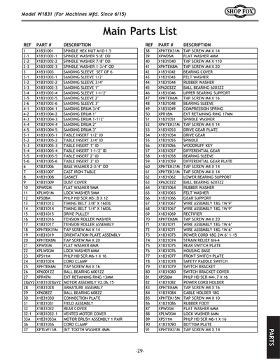 Part Diagram for W1831