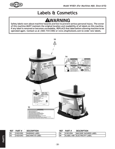 Part Diagram for W1831