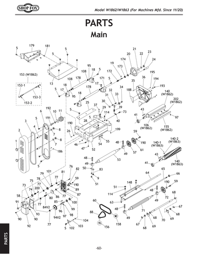Parts for W1863 15