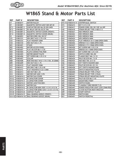 Part Diagram for W1865